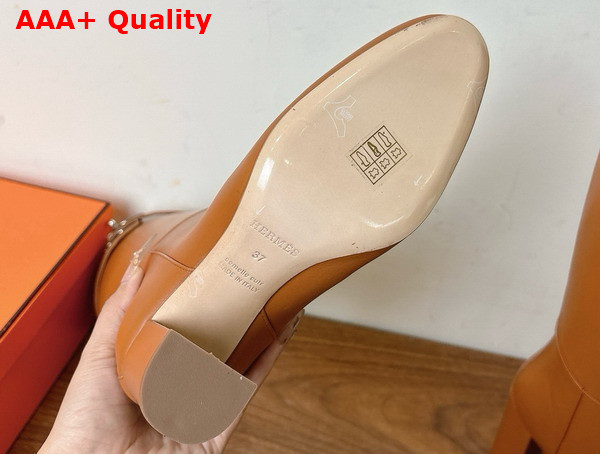 Hermes Leaping 90 Boot in Natural Calfskin Replica