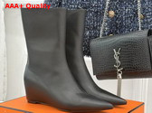 Hermes Leonie 55 Ankle Boot in Noir Calfskin Replica
