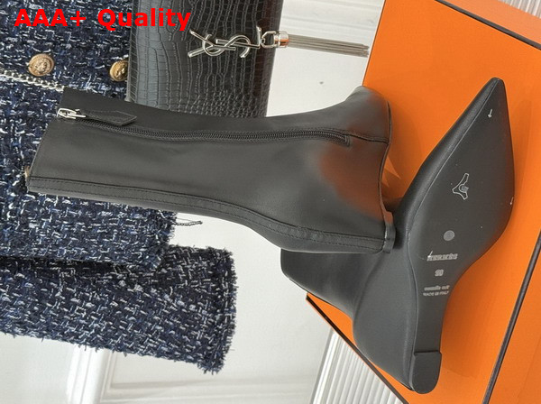Hermes Leonie 55 Ankle Boot in Noir Calfskin Replica
