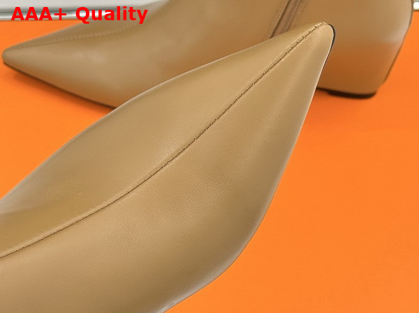 Hermes Leonie 55 Ankle Boot in Tan Calfskin Replica