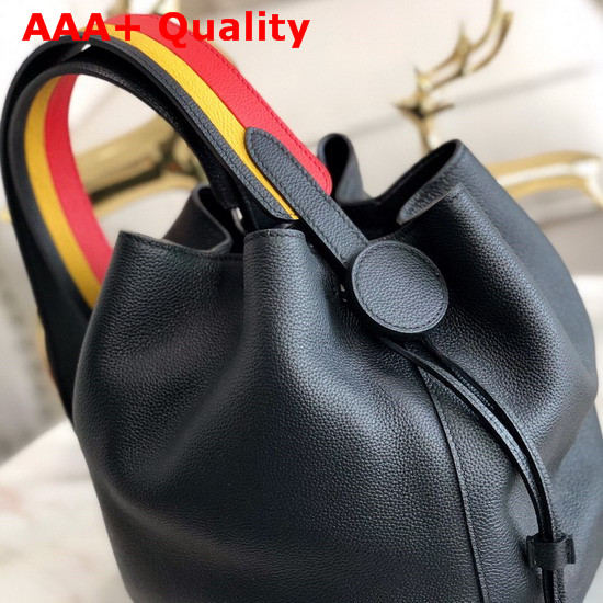 Hermes Licol Hermes 17 Bag in Black Evercolor Calfskin Replica