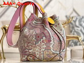 Hermes Licol Hermes 17 Bag in Evercolor Calfskin Pink Graffiti Replica