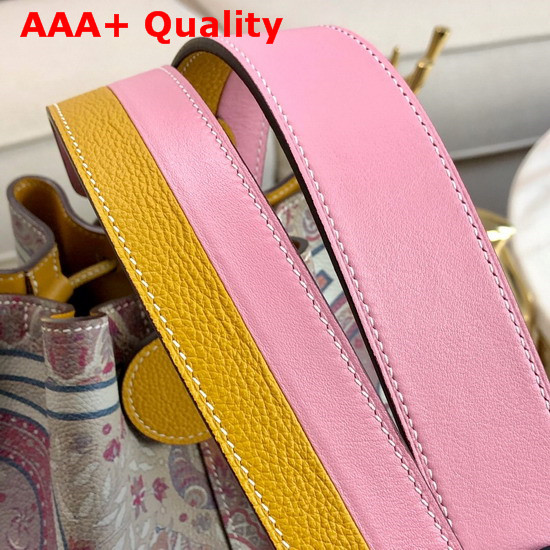 Hermes Licol Hermes 17 Bag in Evercolor Calfskin Pink Graffiti Replica
