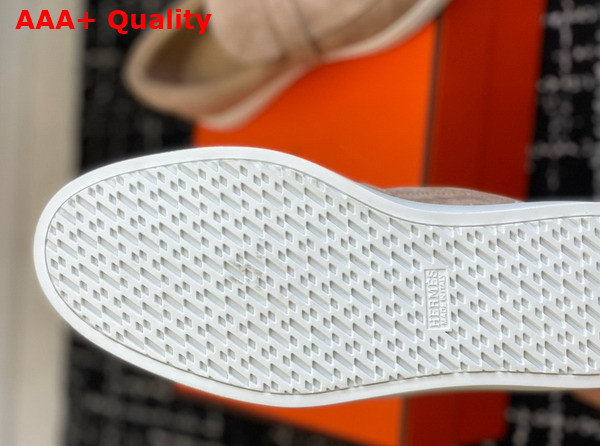 Hermes Like Loafer in Beige Sable Suede Calfskin Replica