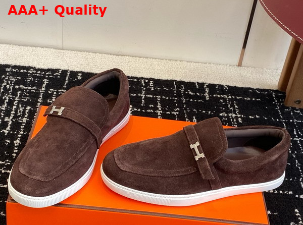 Hermes Like Loafer in Ecorce Suede Calfskin Replica