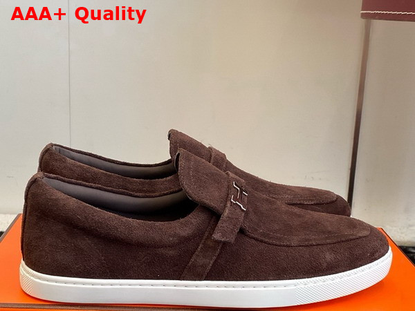 Hermes Like Loafer in Ecorce Suede Calfskin Replica