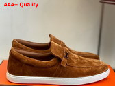 Hermes Like Loafer in Naturel Suede Calfskin Replica
