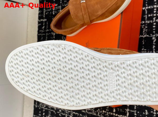 Hermes Like Loafer in Naturel Suede Calfskin Replica