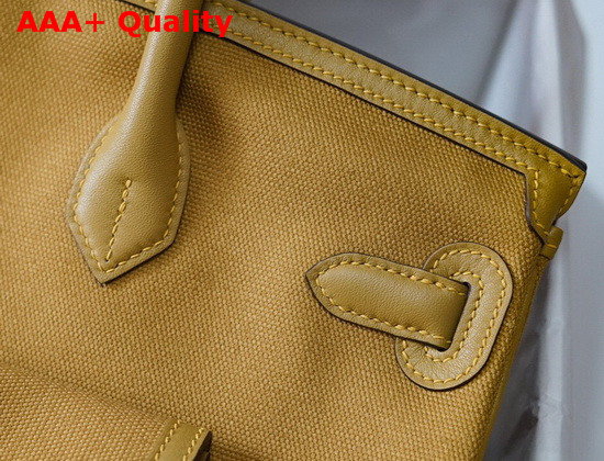 Hermes Limited Edition Cargo Birkin 35 cm Jaune Ambre Swift and Canvas Replica