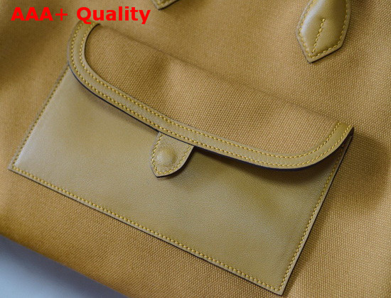 Hermes Limited Edition Cargo Birkin 35 cm Jaune Ambre Swift and Canvas Replica