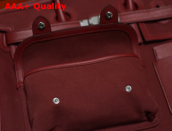 Hermes Limited Edition Cargo Birkin 35 cm Wine Swift and Canvas Replica