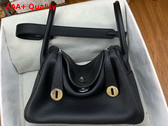Hermes Lindy 26 Bag in Black Taurillon Clemence Leather Replica