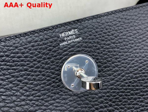 Hermes Lindy 26 Bag in Black Taurillon Clemence Leather Replica