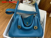 Hermes Lindy 26 Bag in Blue Taurillon Clemence Leather Replica