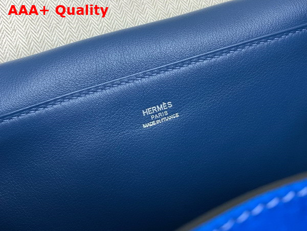 Hermes Lindy 26 Bag in Electric Blue Suede Leather Replica