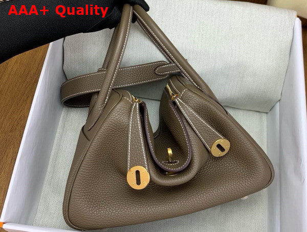 Hermes Lindy 26 Bag in Elephant Gray Taurillon Clemence Leather Replica