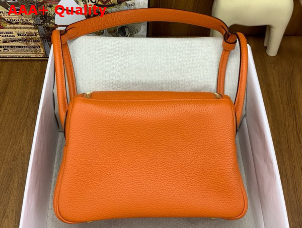 Hermes Lindy 26 Bag in Orange Taurillon Clemence Leather Replica