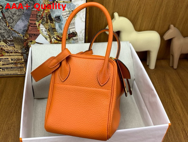 Hermes Lindy 26 Bag in Orange Taurillon Clemence Leather Replica