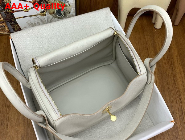 Hermes Lindy 26 Bag in Pearl Grey Evergrain Leather Replica
