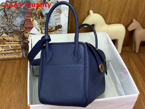 Hermes Lindy 26 Bag in Sapphire Blue Taurillon Clemence Leather Replica
