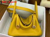 Hermes Lindy 26 Bag in Yellow Taurillon Clemence Leather Replica