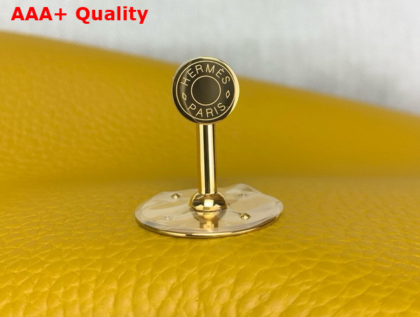 Hermes Lindy 26 Bag in Yellow Taurillon Clemence Leather Replica