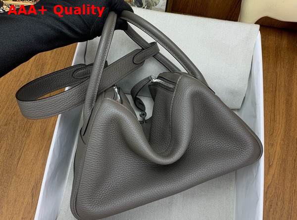 Hermes Lindy 26 in Dark Grey Taurillon Clemence Leather Replica