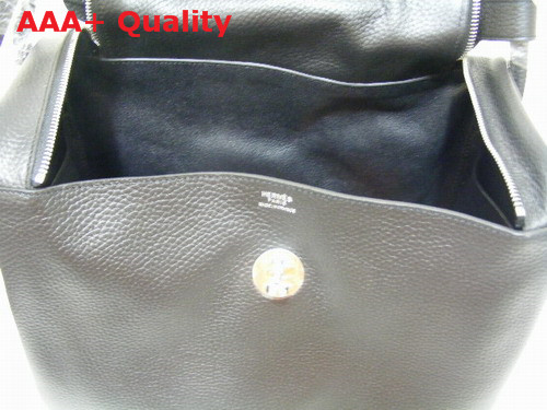 Hermes Lindy in Black Real Leather Replica