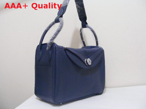 Hermes Lindy in Togo Leather in Blue Replica