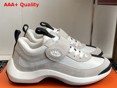 Hermes Loop Sneaker in Light Grey Calfskin and Suede Goatskin Replica