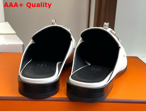 Hermes Lota Mule in Blanc Calfskin Replica