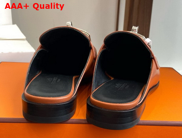Hermes Lota Mule in Brown Calfskin Replica