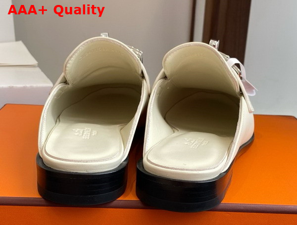 Hermes Lota Mule in Ivory Calfskin Replica