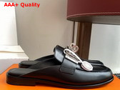 Hermes Lota Mule in Noir Calfskin Replica