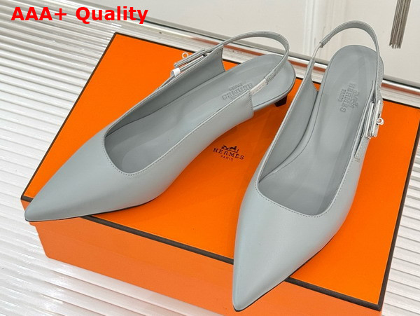 Hermes Lover 40 Pump in Glacier Nappa Leather Replica