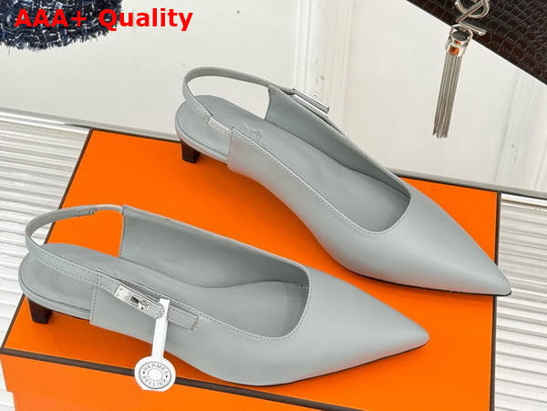Hermes Lover 40 Pump in Glacier Nappa Leather Replica