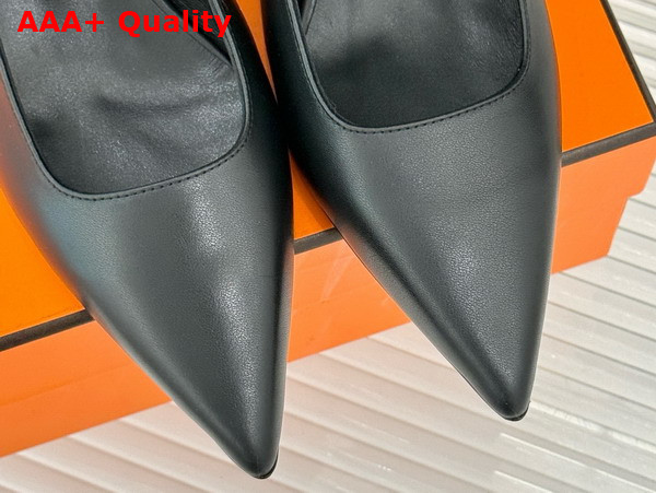 Hermes Lover 40 Pump in Noir Nappa Leather Replica