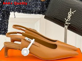 Hermes Lover 40 Pump in Tan Nappa Leather Replica