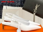 Hermes Lover 40 Pump in White Nappa Leather Replica