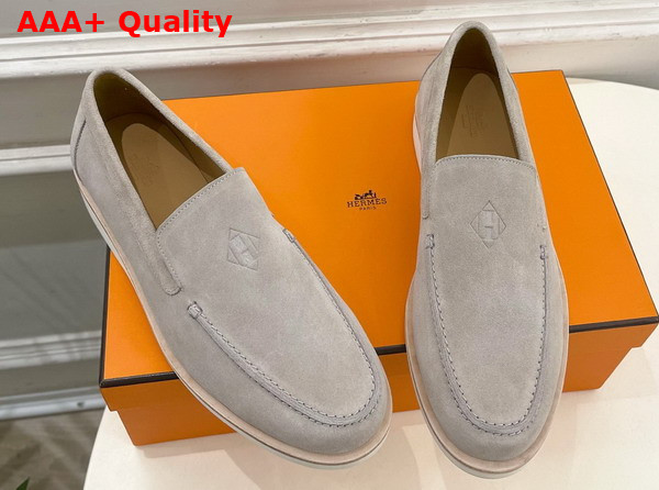 Hermes Low Loafer in Beige Esquisse Suede Calfskin Replica