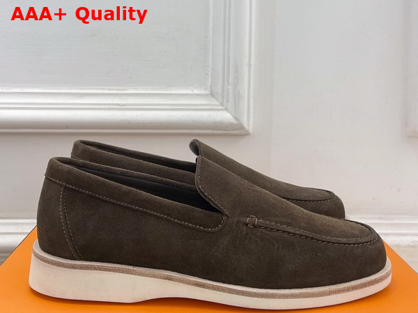 Hermes Low Loafer in Ecorce Suede Calfskin Replica