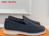 Hermes Low Loafer in Gris Orage Suede Calfskin Replica