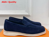 Hermes Low Loafer in Marine Suede Calfskin Replica