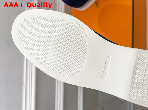 Hermes Low Loafer in Marine Suede Calfskin Replica