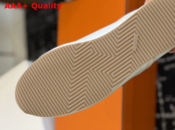 Hermes Master Sneaker Blanc Supple Calfskin with Thin Sole Replica