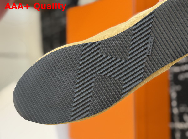 Hermes Master Sneaker in Beige Perlino Suede Goatskin with Thin Sole Replica