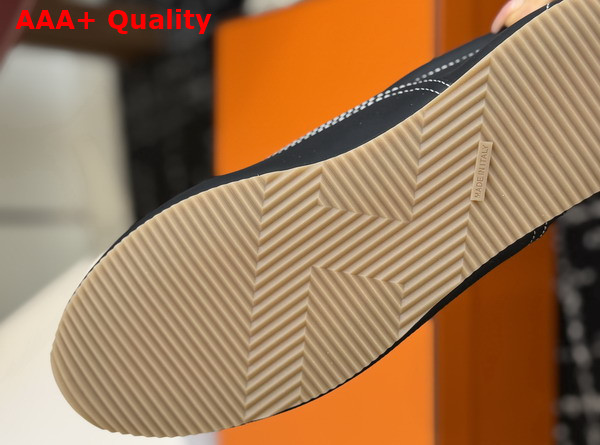 Hermes Master Sneaker in Black Supple Calfskin with Thin Sole Replica
