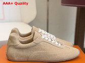 Hermes Master Sneaker in Kraft Suede Goatskin with Thin Sole Replica