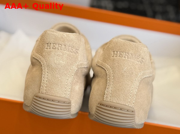 Hermes Master Sneaker in Kraft Suede Goatskin with Thin Sole Replica