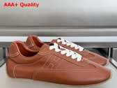 Hermes Master Sneaker in Marron Supple Calfskin with Thin Sole Replica